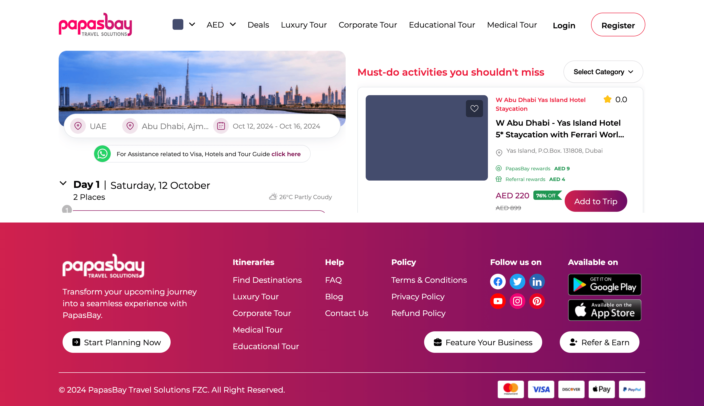 Papasbay - Coupons, Ticket Selling, and Trip Planning Platform - Image 3